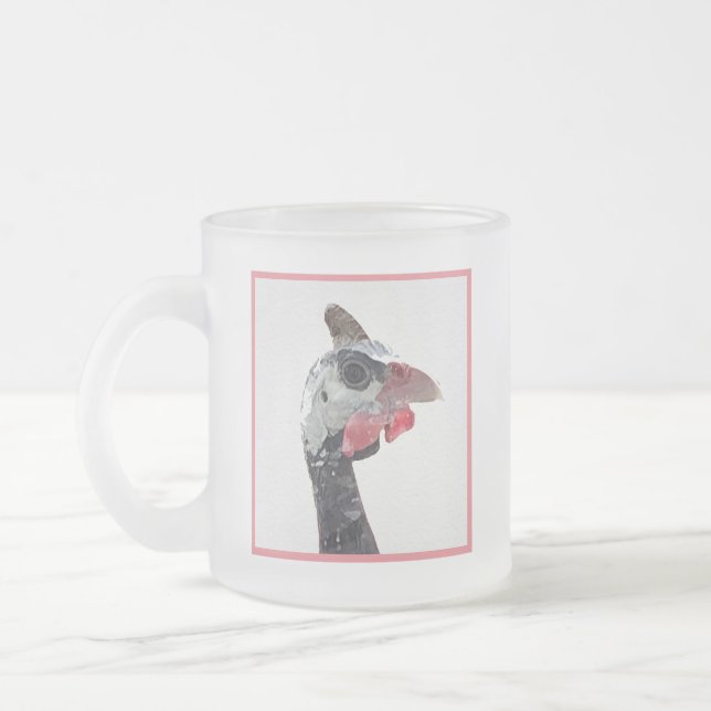 Charlie 10 oz frosted glass coffee mug (Left)