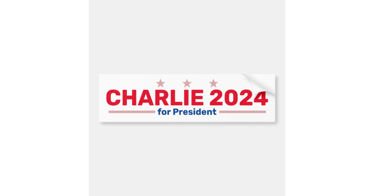 Charlie 2024 bumper sticker Zazzle