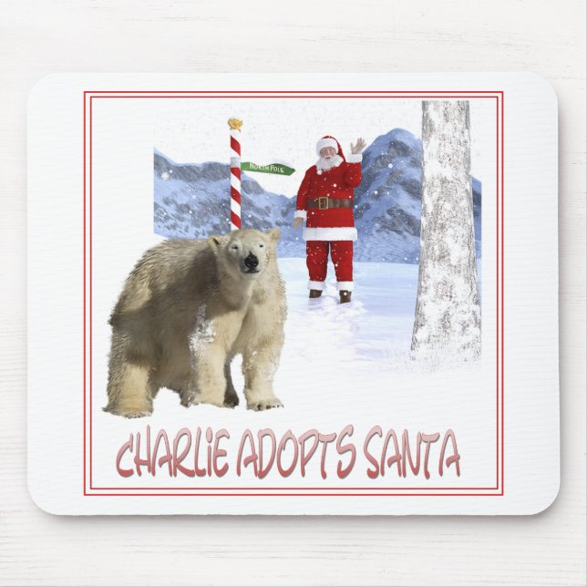 Charlie Adopts Santa Cover Art Mouse Pad (Front)