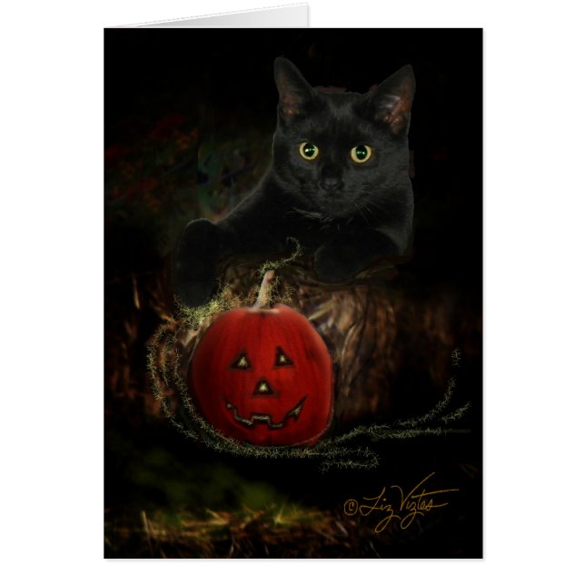 Charlie and His Magical Pumpkin Blank Card (Front)