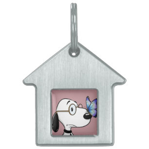 Charlie and the Butterfly, by Natasha Us Pet ID Tag