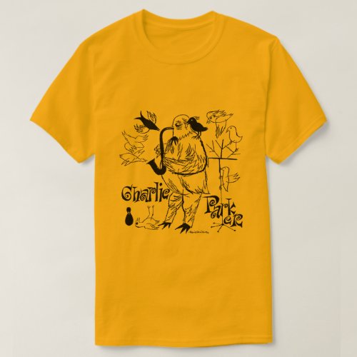 Charlie Bird Parker Jazz Vintage Illustration  T_Shirt