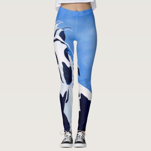 Charlie Blue Eyes horse art leggings by LAWebb