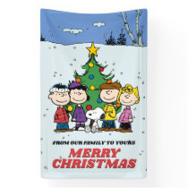 Charlie Brown and Friends Christmas Banner