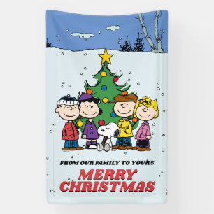 Charlie Brown and Friends Christmas Banner