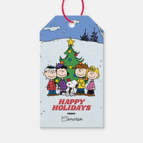 Charlie Brown and Friends Christmas Gift Tags