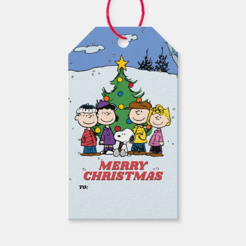 Charlie Brown and Friends Christmas Gift Tags