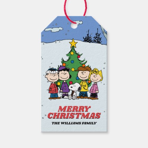 Charlie Brown and Friends Christmas Gift Tags