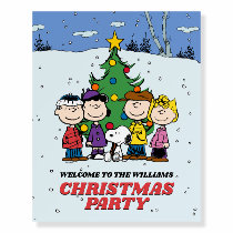 Charlie Brown and Friends Christmas Party Foam Board