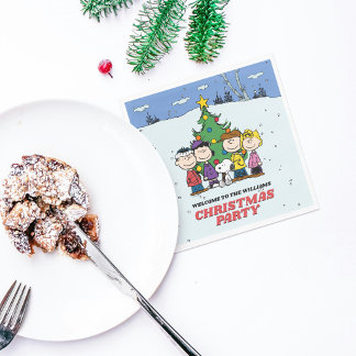 Charlie Brown and Friends Christmas Party Napkins