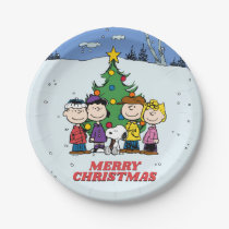 Charlie Brown and Friends Christmas Party Paper Plates