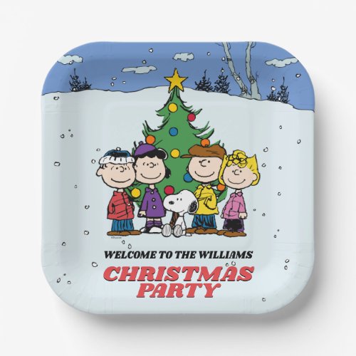 Charlie Brown and Friends Christmas Party Paper Plates