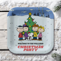 Charlie Brown and Friends Christmas Party Paper Plates