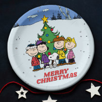 Charlie Brown and Friends Christmas Party Paper Plates
