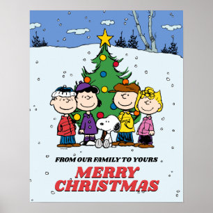 Charlie Brown and Friends Christmas Poster