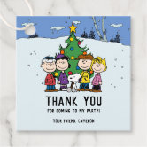 Peanuts Themed Party CUSTOMIZABLE Favor Tags Gift Tags Thank You
