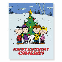 Charlie Brown and Friends Winter Birthday Foam Board