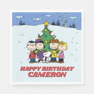 Charlie Brown and Friends Winter Birthday Napkins