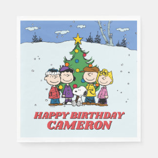 Charlie Brown and Friends Winter Birthday Napkins