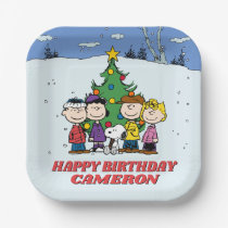 Charlie Brown and Friends Winter Birthday Paper Plates