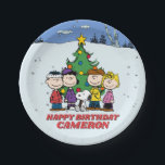 Charlie Brown and Friends Winter Birthday Paper Plates<br><div class="desc">Celebrate a winter birthday with these festive Peanuts paper plates featuring Charlie Brown and his friends. Perfect for birthday parties,  winter celebrations,  or Peanuts-themed events,  these plates bring a cheerful touch of fun and friendship to your table.</div>