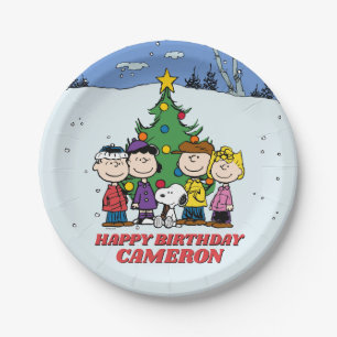 Charlie Brown and Friends Winter Birthday Paper Plates