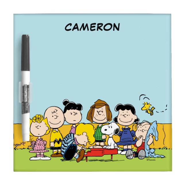 Charlie Brown and Gang | Add Your Name Dry Erase Board (Front)