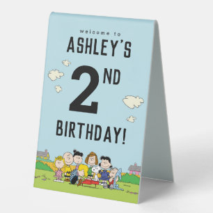  Charlie Brown and Gang Birthday Table Tent