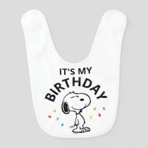 Charlie Brown and Gang Confetti Birthday Baby Bib