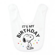 Charlie Brown and Gang Confetti Birthday Baby Bib