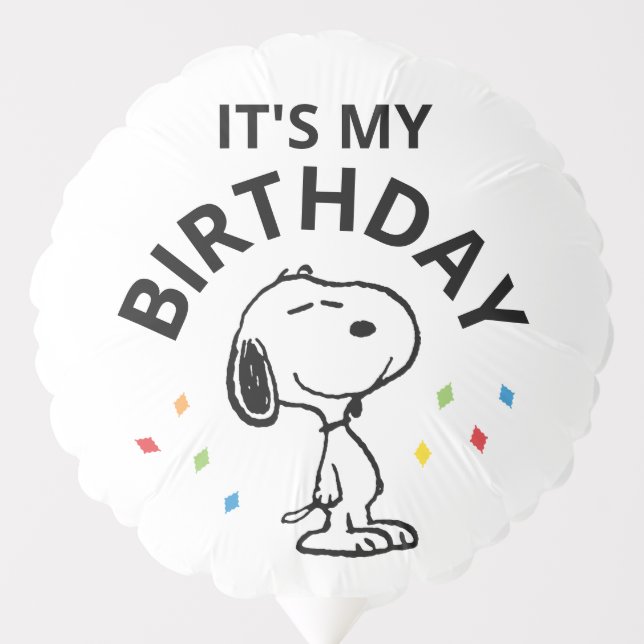 Charlie Brown and Gang Confetti Birthday Balloon (Front)