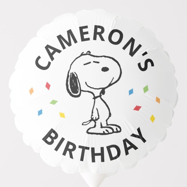 Charlie Brown and Gang Confetti Birthday Balloon (Front)