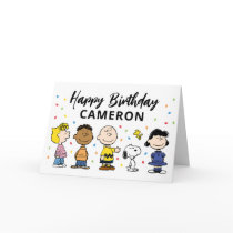 Charlie Brown and Gang Confetti Birthday Card