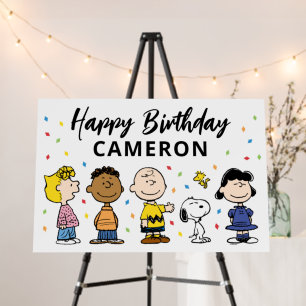Charlie Brown and Gang Confetti Birthday Foam Board