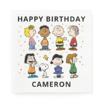 Charlie Brown and Gang Confetti Birthday Napkins