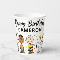 Charlie Brown and Gang Confetti Birthday Paper Cups