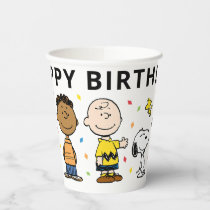 Charlie Brown and Gang Confetti Birthday Paper Cups