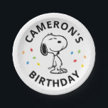 Charlie Brown and Gang Confetti Birthday Paper Plates<br><div class="desc">Celebrate in style with these Peanuts-themed paper plates featuring Snoopy in a cheerful confetti design. Perfect for serving meals or treats,  these plates add a festive and playful touch to any birthday party. Ideal for fans of all ages who love the timeless Peanuts characters.</div>