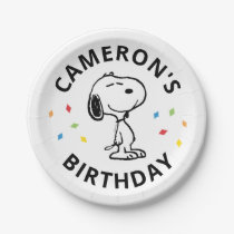 Charlie Brown and Gang Confetti Birthday Paper Plates