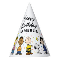 Charlie Brown and Gang Confetti Birthday Party Hat