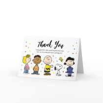 Charlie Brown and Gang Confetti Birthday Thank You Card