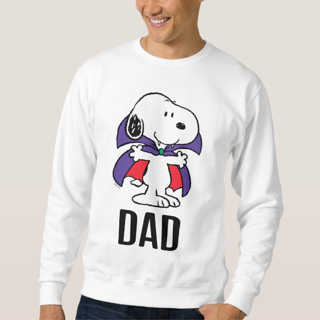 Charlie Brown and Gang Halloween Birthday Dad Sweatshirt (Front)