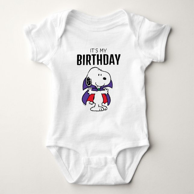 Charlie Brown and Gang Halloween Birthday Party Baby Bodysuit (Front)