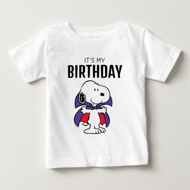 Charlie Brown and Gang Halloween Birthday Party Baby T-Shirt (Front)