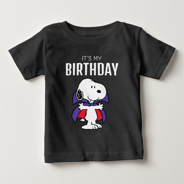 Charlie Brown and Gang Halloween Birthday Party Baby T-Shirt (Front)