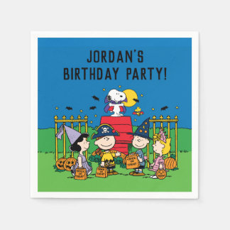 Charlie Brown and Gang Halloween Birthday Party Napkins