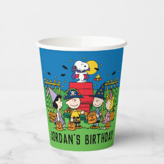 Charlie Brown and Gang Halloween Birthday Party Paper Cups