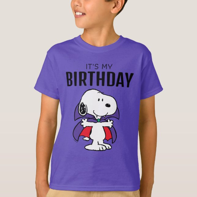 Charlie Brown and Gang Halloween Birthday Party T-Shirt (Front)