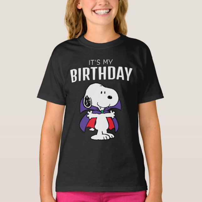 Charlie Brown and Gang Halloween Birthday Party T-Shirt (Front)