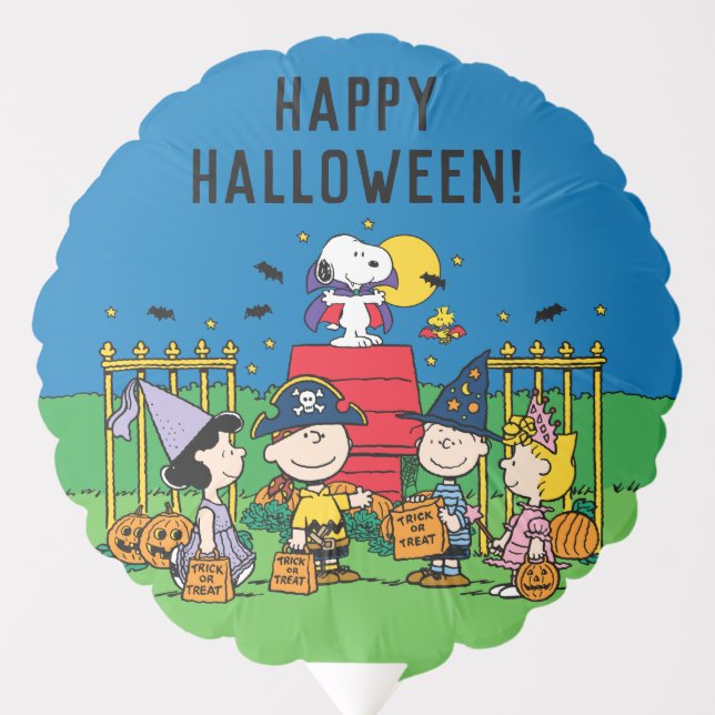 Charlie Brown and Gang Halloween Party Balloon (Front)